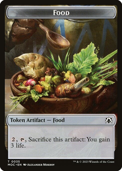 Food — March of the Machine Commander Tokens #35, art by Alexander Mokhov