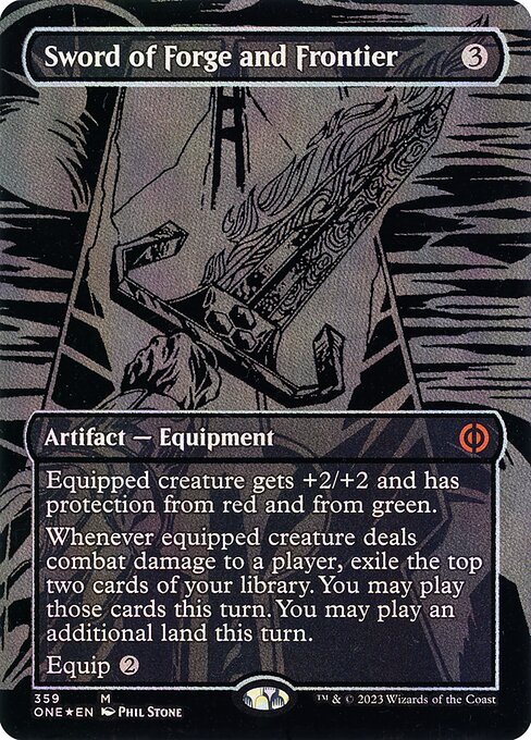 Sword of Forge and Frontier — Phyrexia: All Will Be One #359, art by Phil Stone