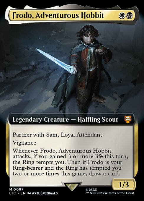 Frodo, Adventurous Hobbit — Tales of Middle-earth Commander #87, art by Axel Sauerwald