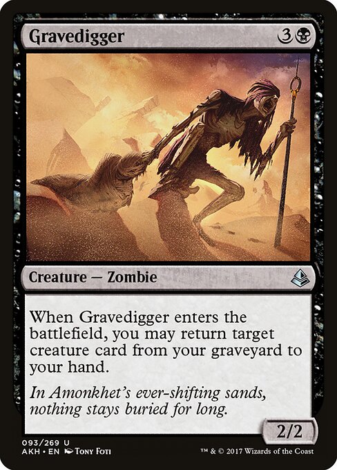 Gravedigger — Amonkhet #93, art by Tony Foti