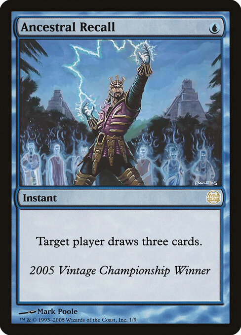 Ancestral Recall — Vintage Championship #2005, art by Mark Poole