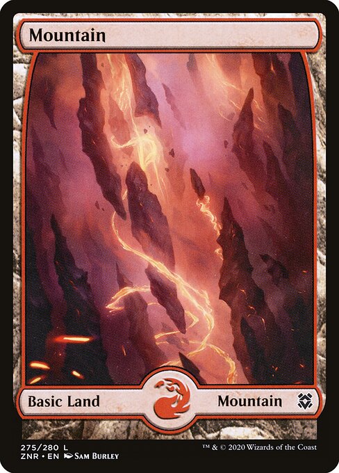 Mountain — Zendikar Rising #275, art by Sam Burley