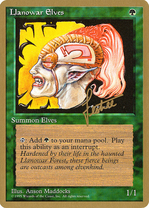Llanowar Elves — Pro Tour Collector Set #bl261, art by Anson Maddocks