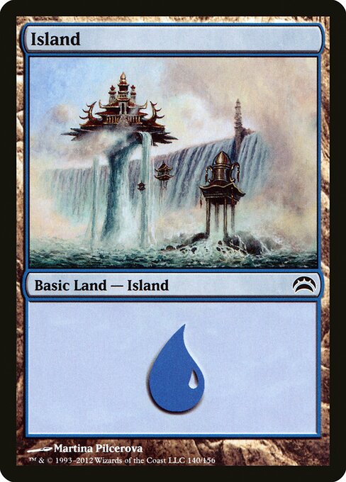 Island — Planechase 2012 #140, art by Martina Pilcerova