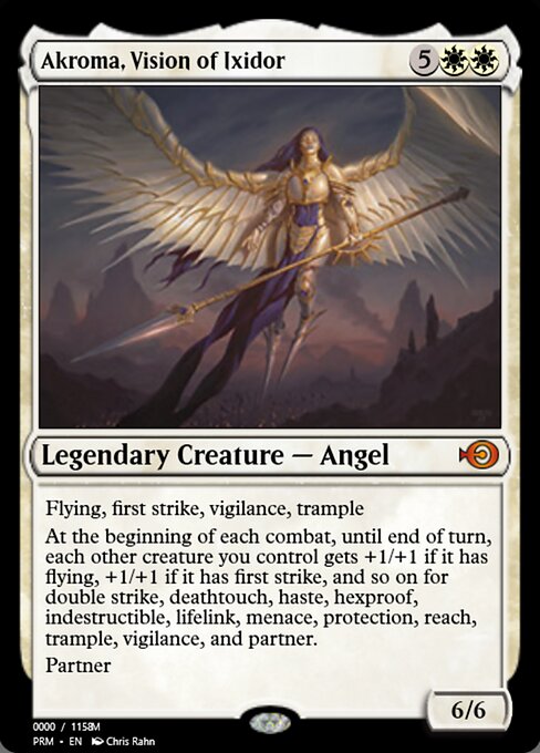 Akroma, Vision of Ixidor — Magic Online Promos #86314, art by Chris Rahn