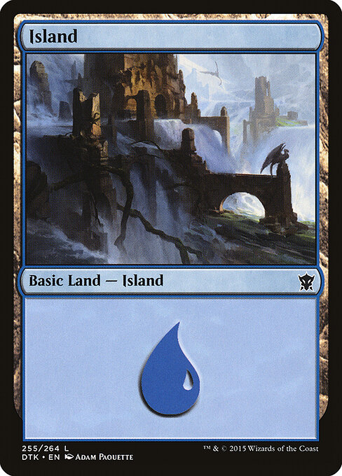 Island — Dragons of Tarkir #255, art by Adam Paquette