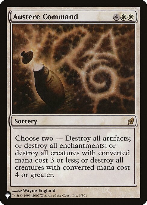 Austere Command — The List #LRW-3, art by Wayne England