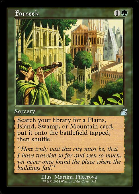 Farseek — Ravnica Remastered #347, art by Martina Pilcerova