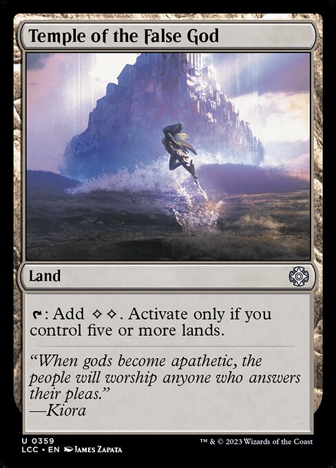 Temple of the False God — The Lost Caverns of Ixalan Commander #359, art by James Zapata