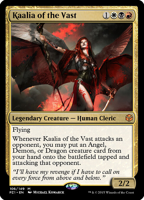 Kaalia of the Vast — Legendary Cube Prize Pack #106, art by Michael Komarck