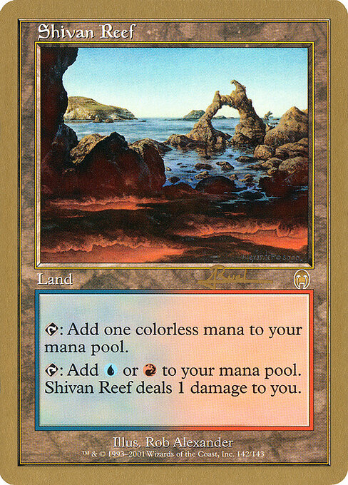 Shivan Reef — World Championship Decks 2001 #ar142, art by Rob Alexander
