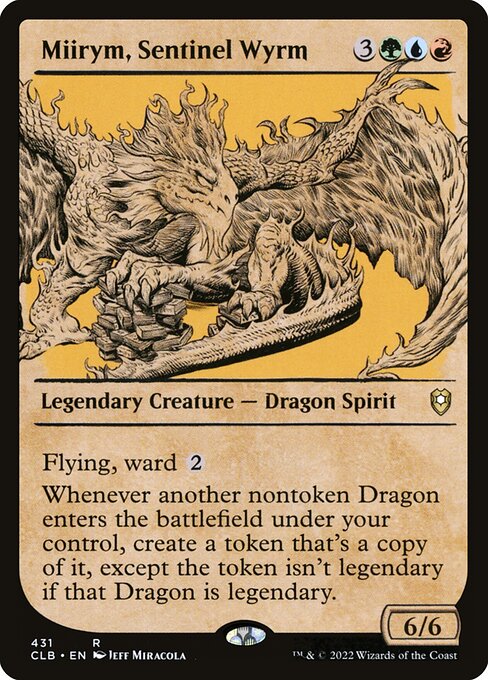 Miirym, Sentinel Wyrm — Commander Legends: Battle for Baldur's Gate #431, art by Jeff Miracola