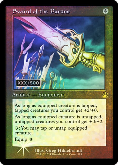 Sword of the Paruns — Ravnica Remastered #395z, art by Greg Hildebrandt