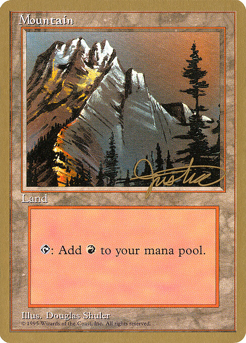Mountain — Pro Tour Collector Set #mj373, art by Douglas Shuler