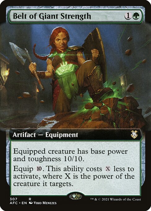 Belt of Giant Strength — Forgotten Realms Commander #307, art by Viko Menezes