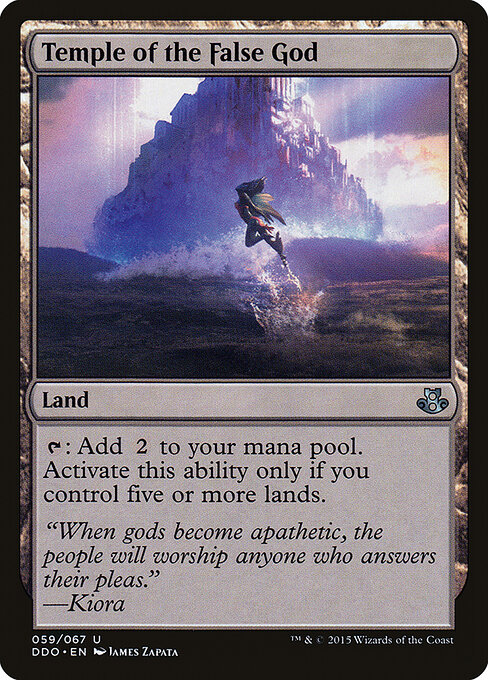 Temple of the False God — Duel Decks: Elspeth vs. Kiora #59, art by James Zapata