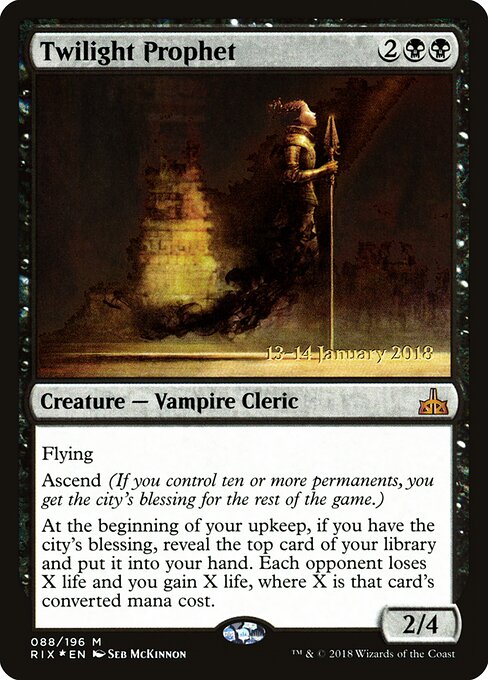 Twilight Prophet — Rivals of Ixalan Promos #88s, art by Seb McKinnon