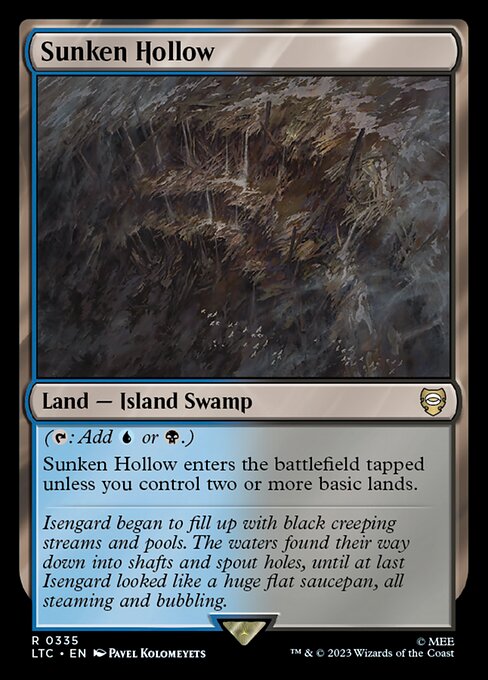 Sunken Hollow — Tales of Middle-earth Commander #335, art by Pavel Kolomeyets