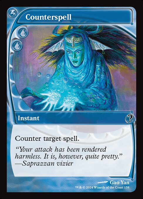 Counterspell — Mystery Booster 2 #158, art by Gao Yan