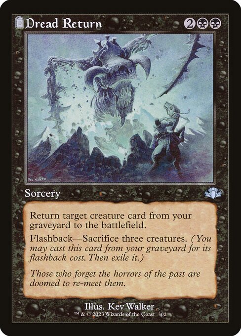 Dread Return — Dominaria Remastered #302, art by Kev Walker