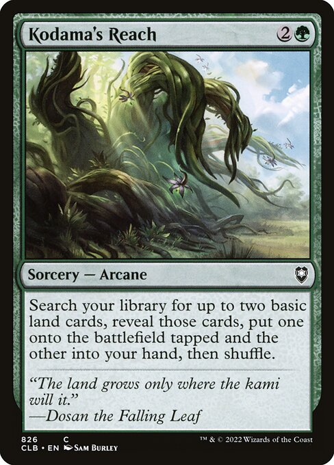 Kodama's Reach — Commander Legends: Battle for Baldur's Gate #826, art by Sam Burley
