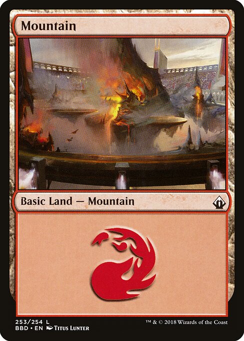 Mountain — Battlebond #253, art by Titus Lunter