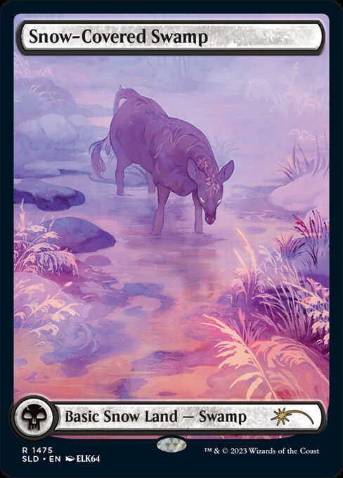 Snow-Covered Swamp — Secret Lair Drop #1475, art by ELK64