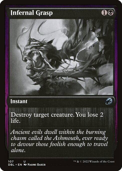 Infernal Grasp — Innistrad: Double Feature #107, art by Naomi Baker