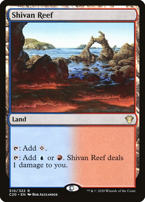 Shivan Reef — Commander 2020 #310, art by Rob Alexander