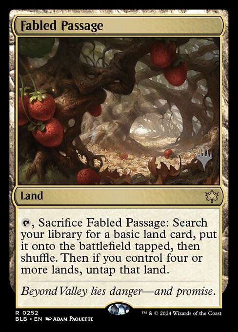 Fabled Passage — Bloomburrow Promos #252p, art by Adam Paquette