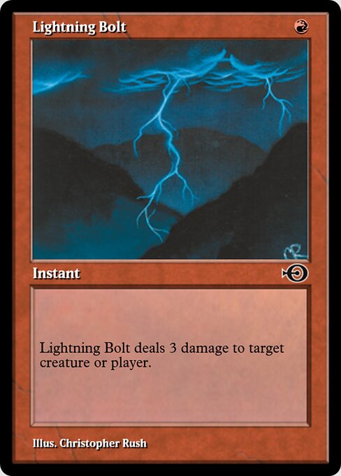Lightning Bolt — Magic Online Promos #35932, art by Christopher Rush