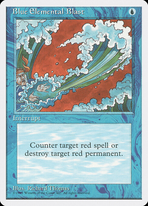 Blue Elemental Blast — Fourth Edition #63, art by Richard Thomas