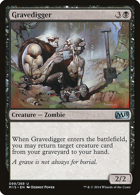 Gravedigger — Magic 2015 #99, art by Dermot Power