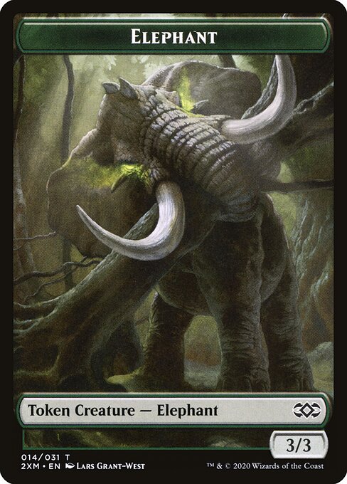 Elephant — Double Masters Tokens #14, art by Lars Grant-West