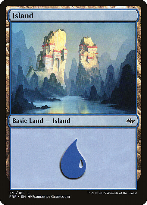 Island — Fate Reforged #178, art by Florian de Gesincourt
