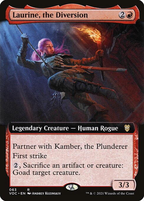 Laurine, the Diversion — Crimson Vow Commander #63, art by Andrey Kuzinskiy