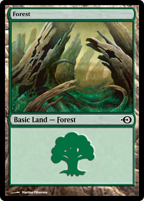 Forest — Magic Online Promos #40094, art by Martina Pilcerova