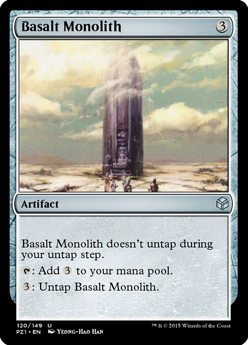Basalt Monolith — Legendary Cube Prize Pack #120, art by Yeong-Hao Han