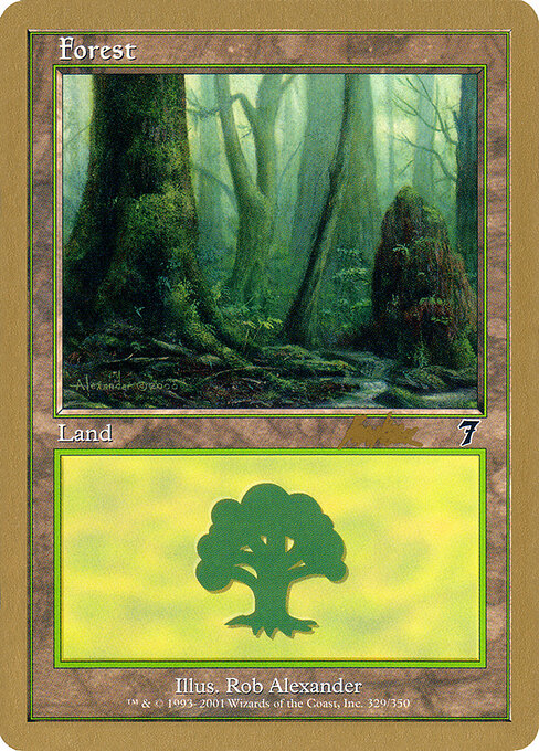 Forest — World Championship Decks 2002 #bk329, art by Rob Alexander
