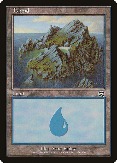 Island — Mercadian Masques #336, art by Scott Bailey