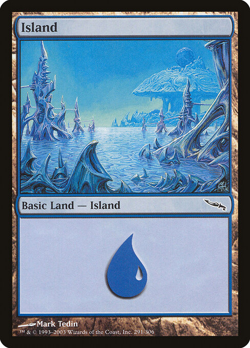 Island — Mirrodin #291, art by Mark Tedin