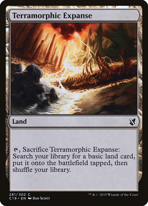 Terramorphic Expanse — Commander 2019 #281, art by Dan Murayama Scott