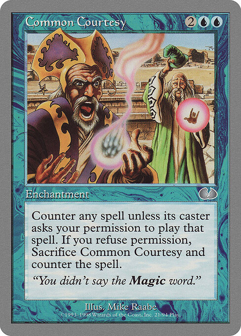 Common Courtesy — Unglued #21, art by Mike Raabe