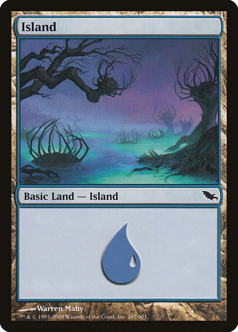 Island — Shadowmoor #287, art by Warren Mahy