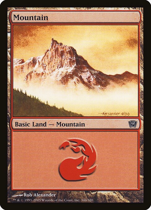 Mountain — Ninth Edition #346★, art by Rob Alexander