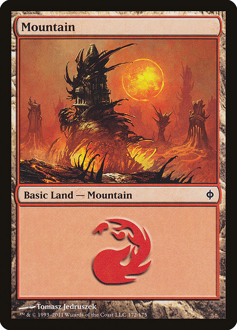 Mountain — New Phyrexia #172, art by Tomasz Jedruszek