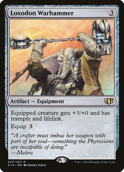 Loxodon Warhammer — Commander 2014 #247, art by Jeremy Jarvis
