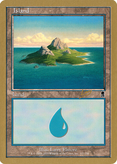 Island — World Championship Decks 2002 #rl337b, art by Larry Elmore