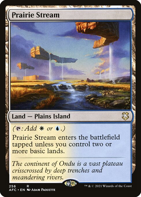 Prairie Stream — Forgotten Realms Commander #256, art by Adam Paquette