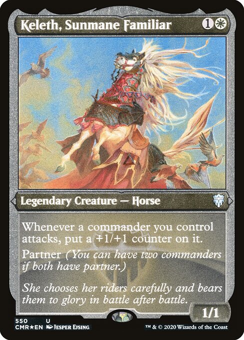 Keleth, Sunmane Familiar — Commander Legends #550, art by Jesper Ejsing